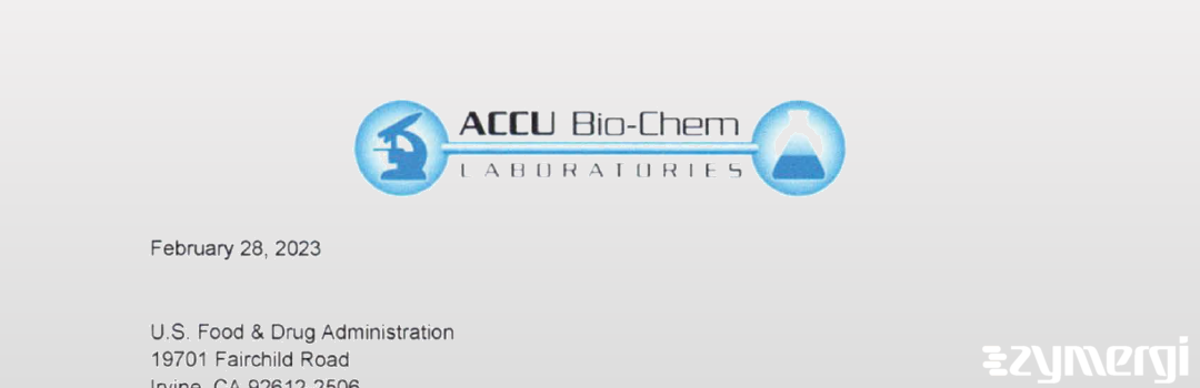 FDANews 483R Accu Bio-Chem Laboratories LLC Feb 10 2023 top