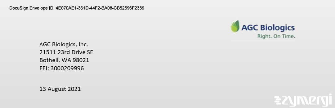 FDANews 483R AGC Biologics, Inc. Jul 23 2021 top