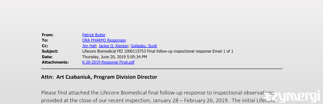 FDANews 483R Lifecore Biomedical LLC Feb 26 2019 top