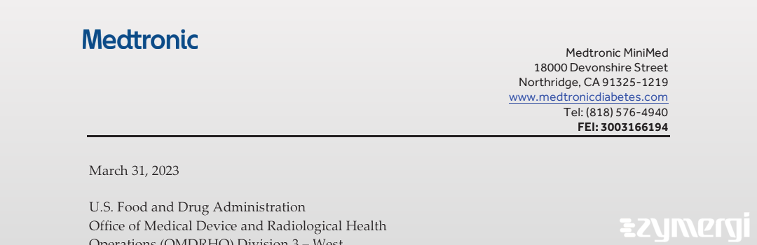 FDANews 483R Medtronic MiniMed, Inc. Mar 10 2023 top