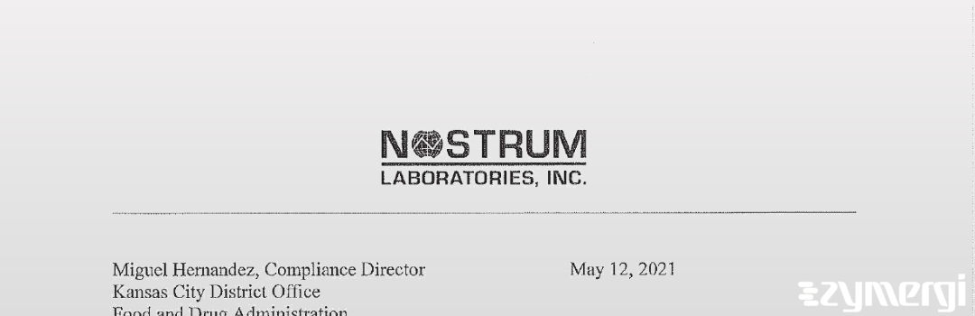 FDANews 483R Nostrum Laboratories, Inc. Apr 21 2021 top