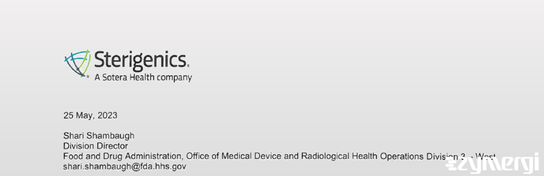 FDANews 483R Sterigenics US LLC May 4 2023 top