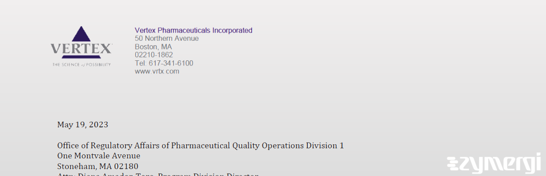 FDANews 483R Vertex Pharmaceuticals Incorporated May 4 2023 top