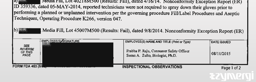 Prabhu P. Raju FDA Investigator