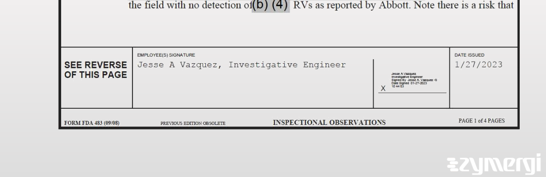 Jesse A. Vazquez FDA Investigator