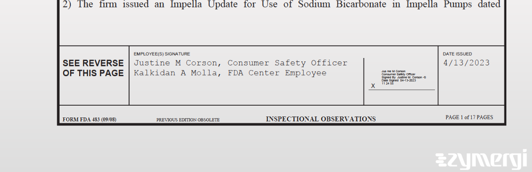 Justine M. Corson FDA Consumer Safety Officer Kalkidan A. Molla FDA Investigator 