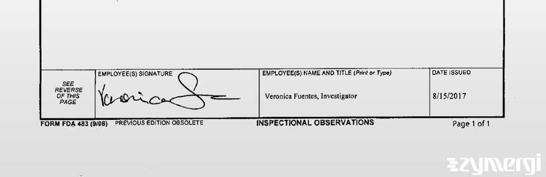Veronica Fuentes FDA Investigator