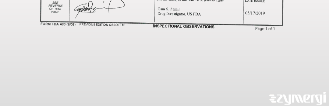 Gam S. Zamil FDA Investigator