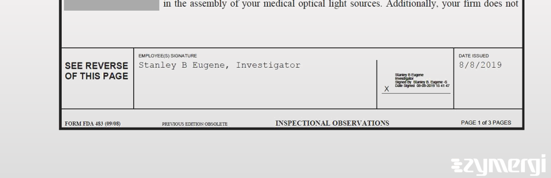 Stanley B. Eugene FDA Investigator 