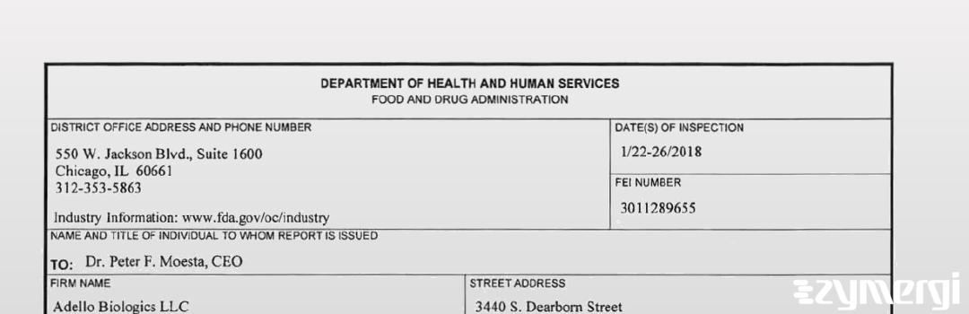 FDANews 483 Adello Biologics, LLC Jan 26 2018 top