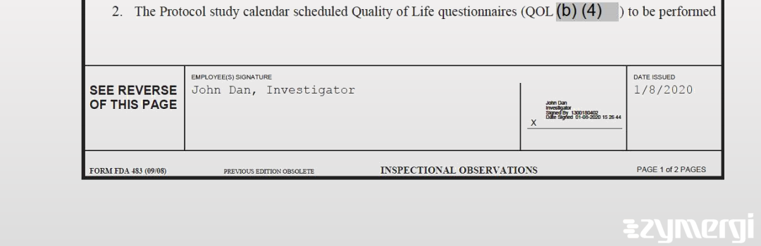 John Dan FDA Investigator 