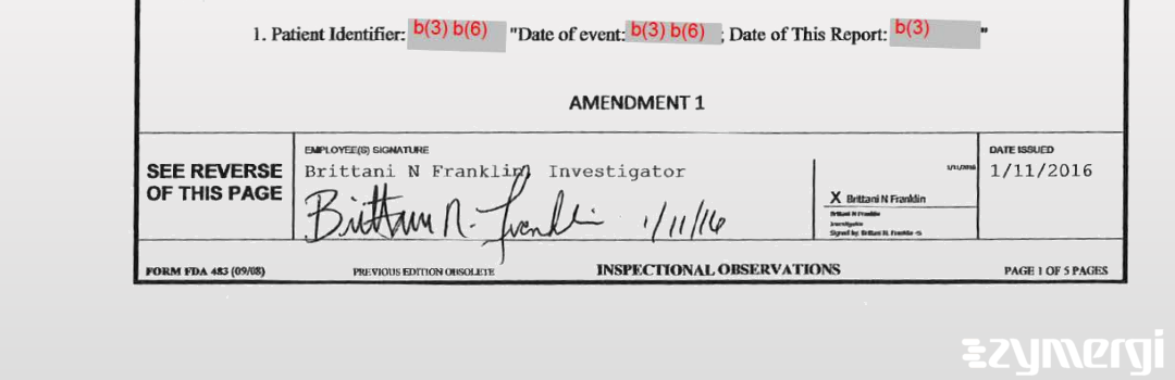 Brittani N. Franklin FDA Investigator