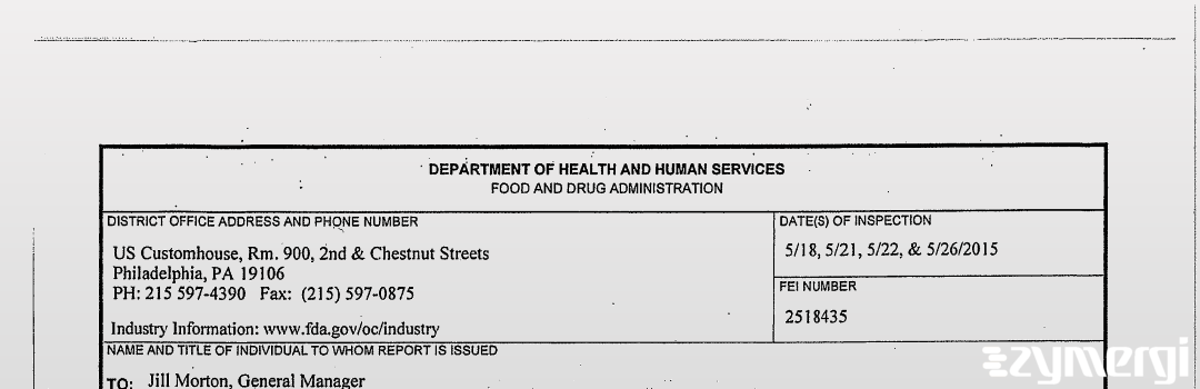 FDANews 483 Air Liquide Healthcare America Corporation May 26 2015 top