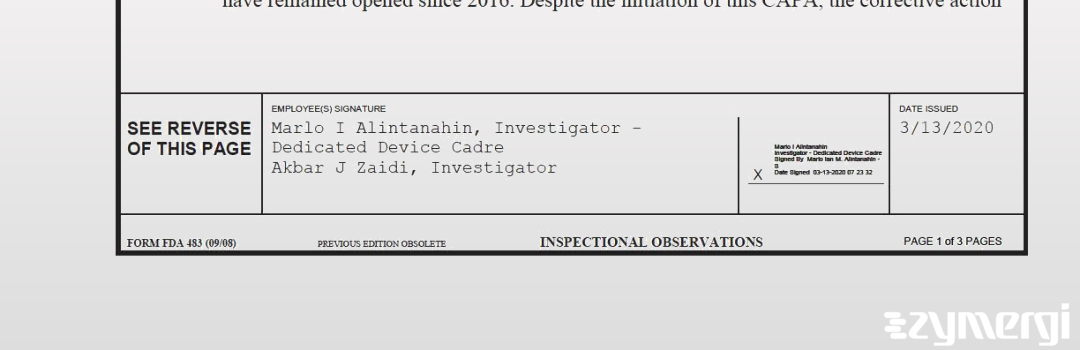 Marlo-Ian M. Alintanahin FDA Investigator 