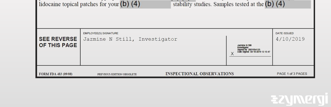 Jazmine N. Still FDA Investigator