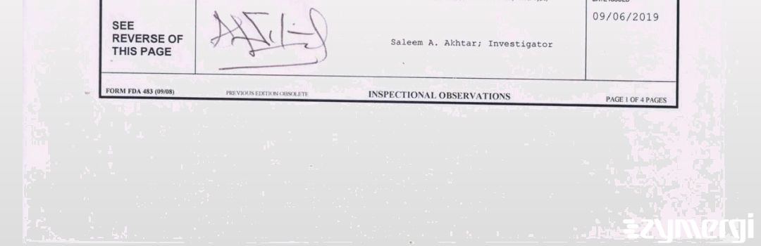 Saleem A. Akhtar FDA Investigator 