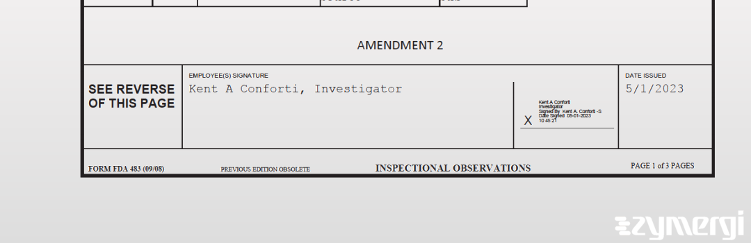 Kent A. Conforti FDA Investigator 