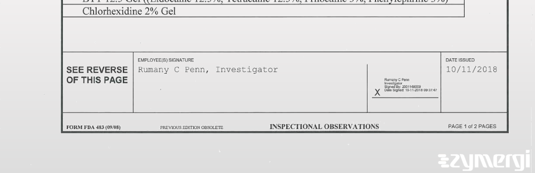 Rumany C. Penn FDA Investigator 