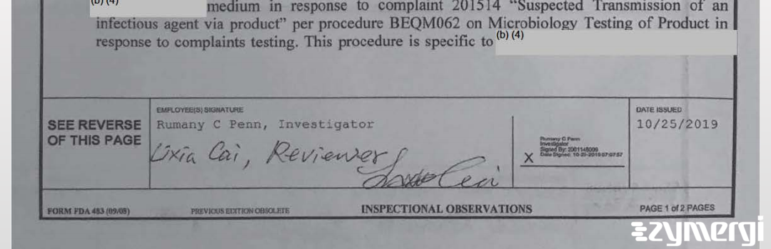 Rumany C. Penn FDA Investigator