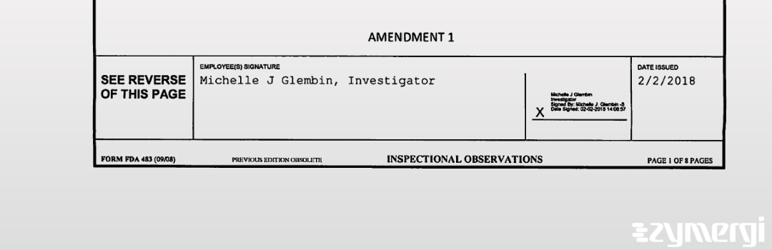 Michelle J. Glembin FDA Investigator
