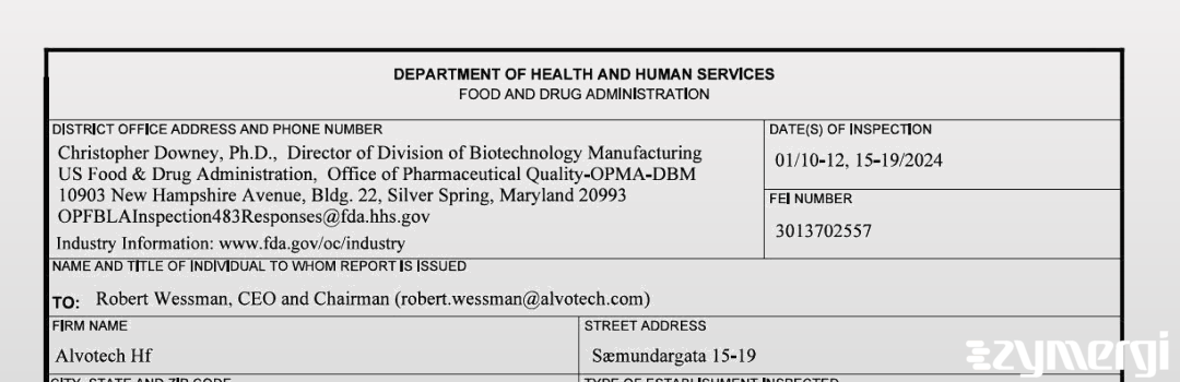 FDANews 483 Alvotech HF Jan 19 2024 top
