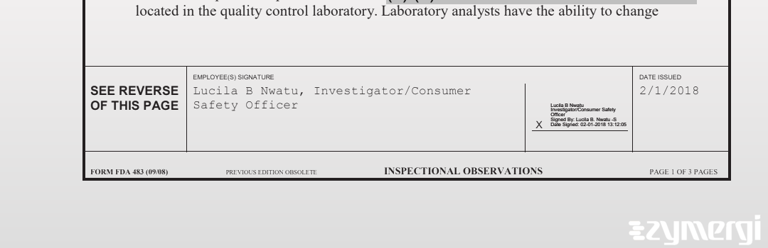 Lucila B. Nwatu FDA Investigator 