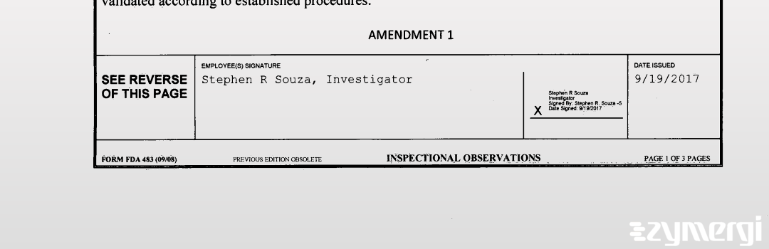 Stephen R. Souza FDA Investigator