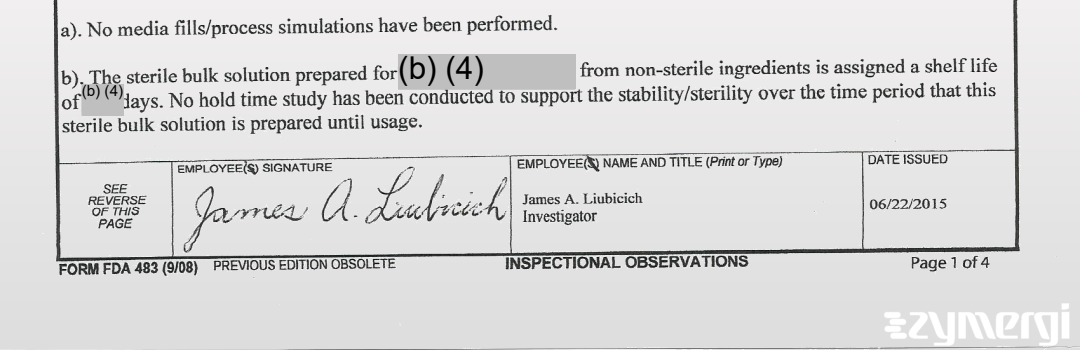 James A. Liubicich FDA Investigator