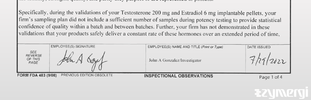 John A. Gonzalez FDA Investigator 