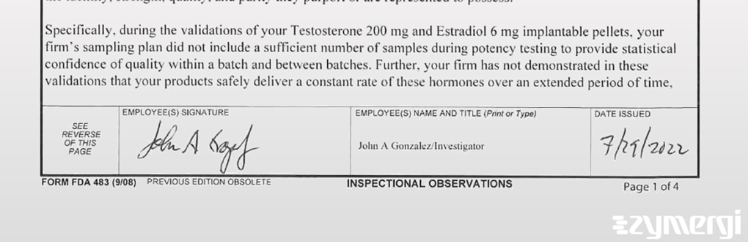 John A. Gonzalez FDA Investigator