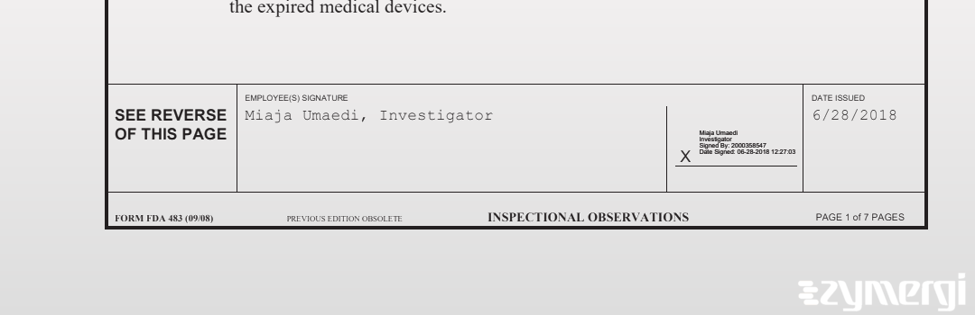 Miaja Umaedi FDA Investigator