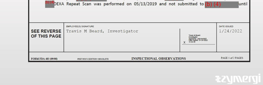 Travis M. Beard FDA Investigator