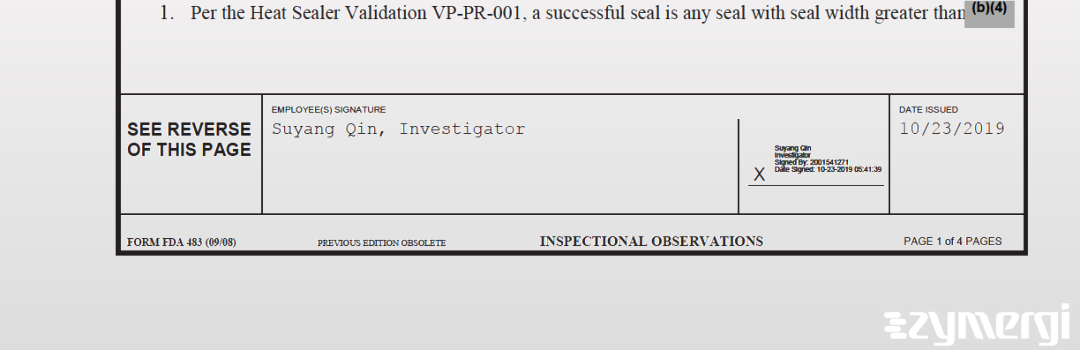 Suyang Qin FDA Investigator