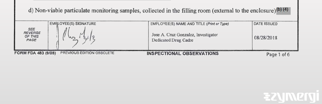 Jose A. Cruz Gonzalez FDA Investigator Cruz Gonzalez, Jose A FDA Investigator 