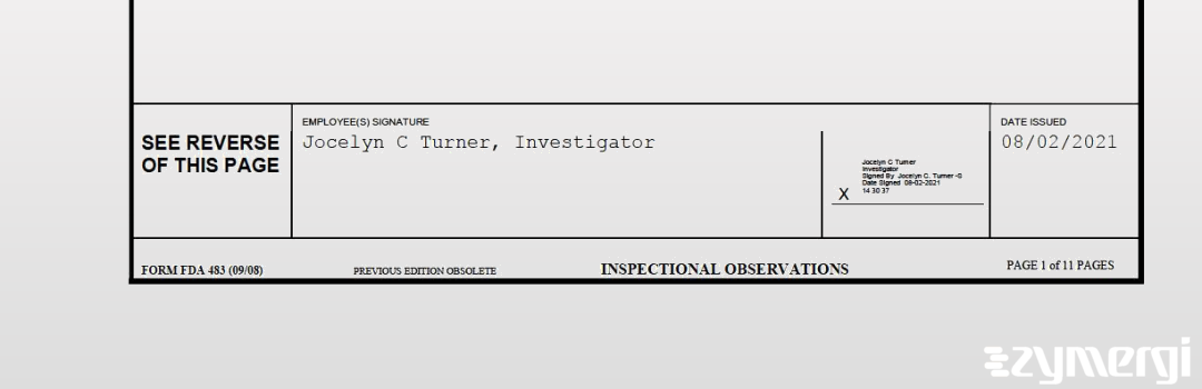 Jocelyn C. Turner FDA Investigator