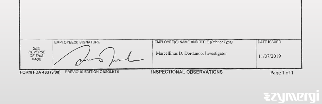 Marcellinus D. Dordunoo FDA Investigator Christina K. Theodorou FDA Investigator 