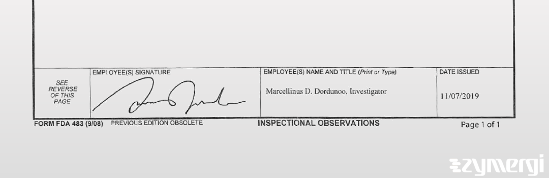 Marcellinus D. Dordunoo FDA Investigator Christina K. Theodorou FDA Investigator