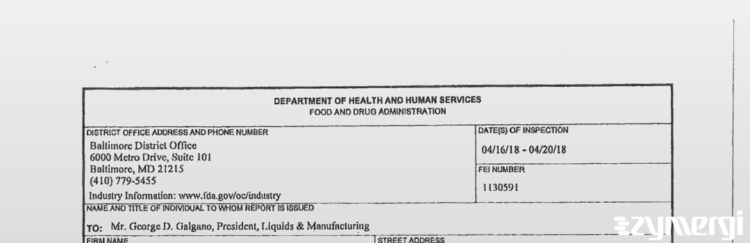 FDANews 483 Aphena Pharma Solutions-Maryland LLC Apr 20 2018 top