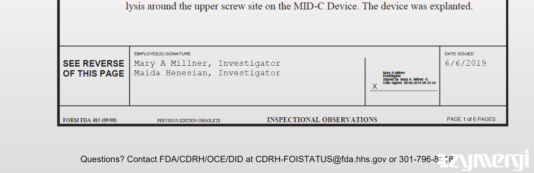 Mary A. Millner FDA Investigator Maida Henesian FDA Investigator 