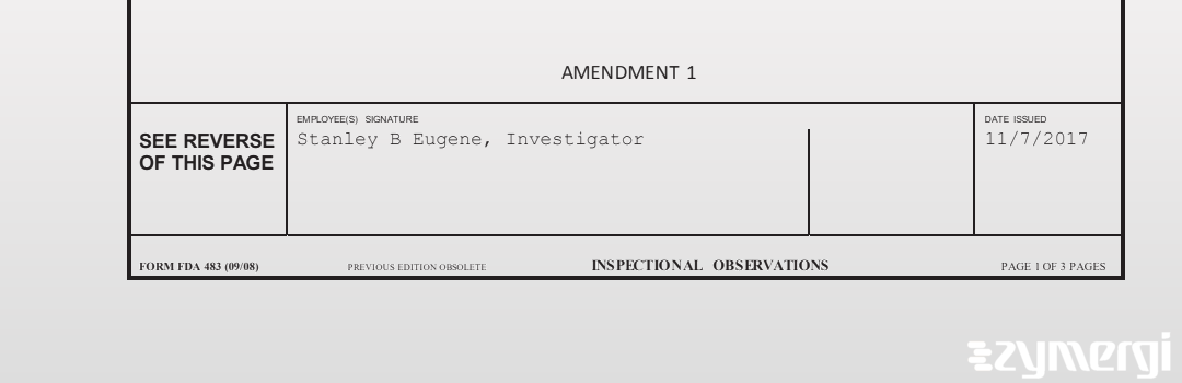 Stanley B. Eugene FDA Investigator 