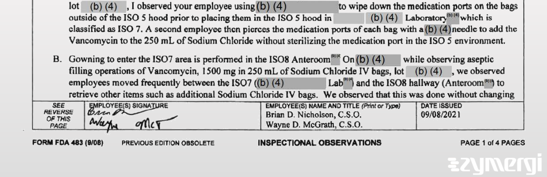 Wayne D. McGrath FDA Investigator Brian D. Nicholson FDA Investigator 