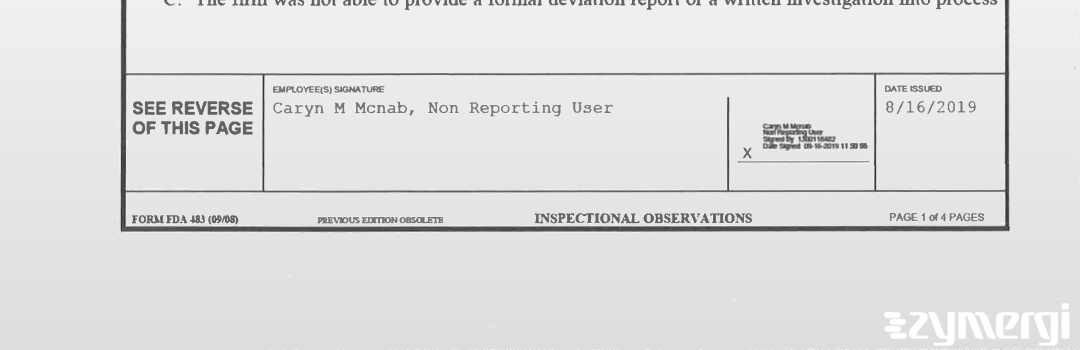 Caryn M. McNab FDA Investigator