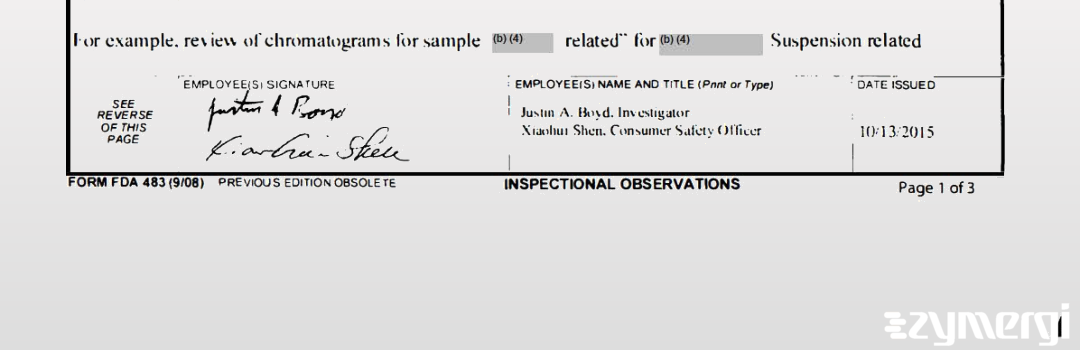 Justin A. Boyd FDA Investigator