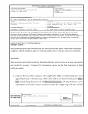 FDAzilla FDA 483 Apothecon Pharmaceuticals Private, Vadodara | 2018