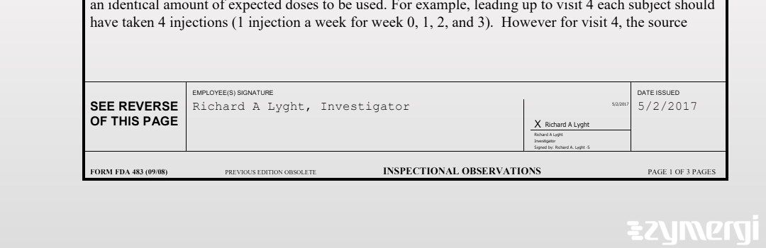 Richard A. Lyght FDA Investigator 