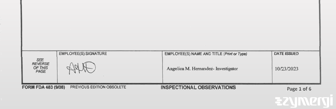 Angelica M. Hernandez FDA Investigator
