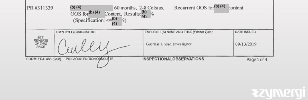 Guerlain Ulysse FDA Investigator 