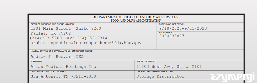 FDANews 483 Atlas Medical Holdings Inc Sep 21 2023 top