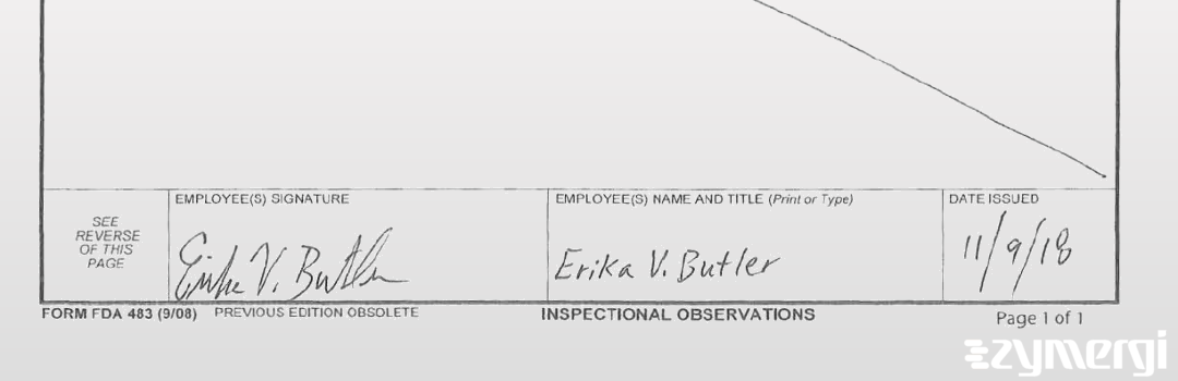 Erika V. Butler FDA Investigator 