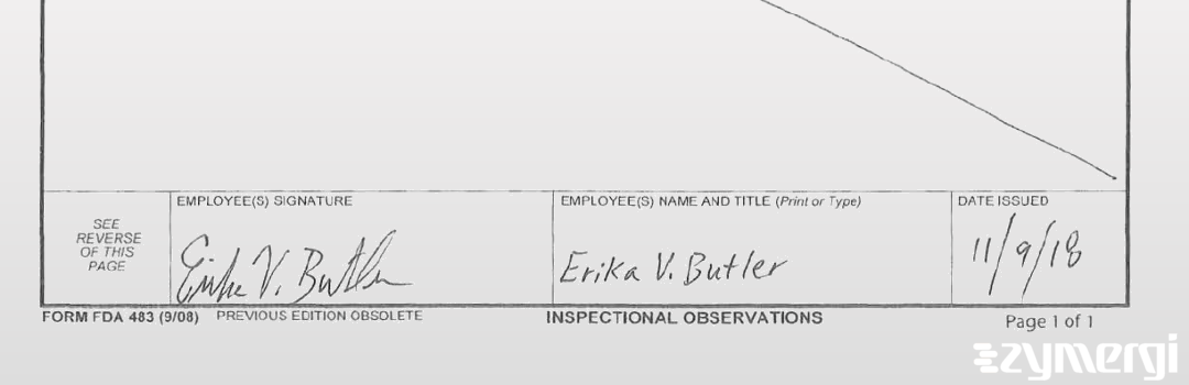 Erika V. Butler FDA Investigator